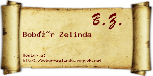 Bobár Zelinda névjegykártya